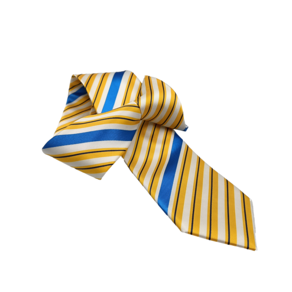 Clipskrawatte, gelb gestreift, american Style