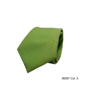 Krawatte grün gepunktet, Seide