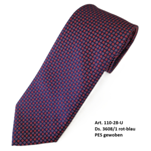 Krawatte PES 3608-1 rot-blau